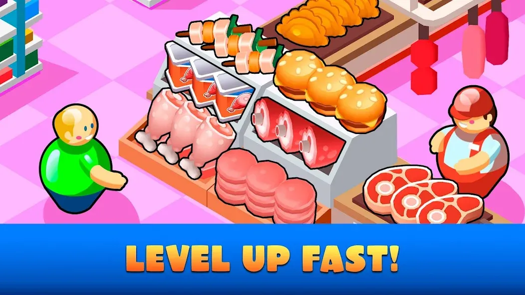 Idle Supermarket Tycoon－Shop [MOD: безлимитные деньги и все улучшения] Screenshot 1