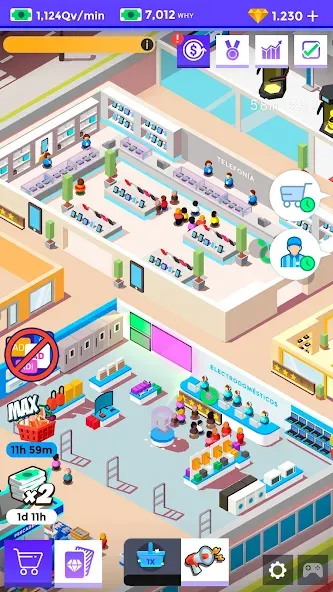 Idle Supermarket Tycoon－Shop [MOD: безлимитные деньги и все улучшения] Screenshot 5