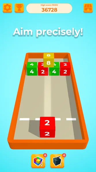 Chain Cube 2048: 3D merge game [MOD: без рекламы и много денег] Screenshot 1