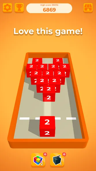 Chain Cube 2048: 3D merge game [MOD: без рекламы и много денег] Screenshot 5