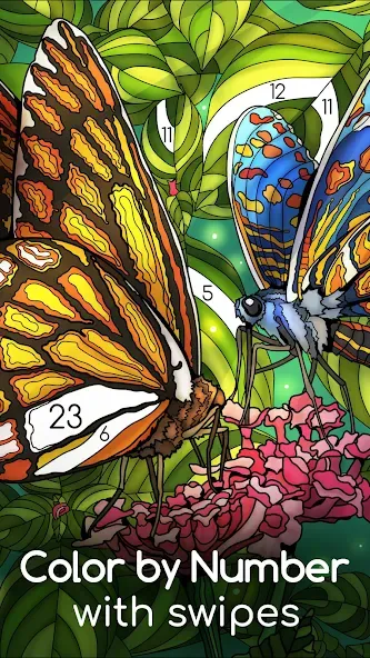Color Swipe Coloring Book game [MOD: разблокированы все раскраски] Screenshot 1