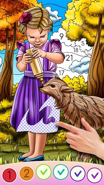 Color Swipe Coloring Book game [MOD: разблокированы все раскраски] Screenshot 2