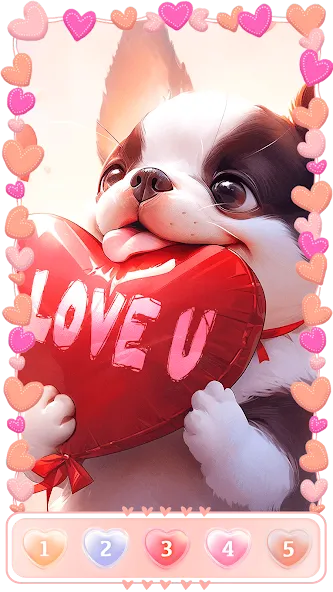 Love, Heart Coloring Book [MOD: романтические раскраски без ограничений] Screenshot 5