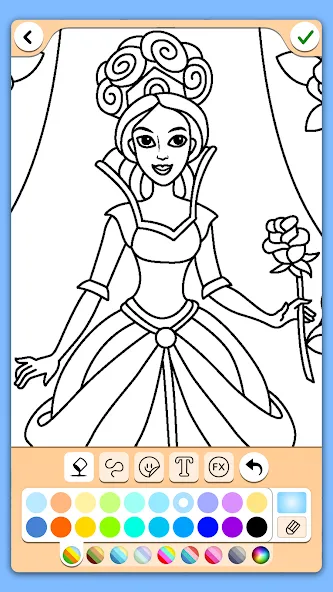 Coloring for girls and women [MOD: все раскраски и инструменты открыты] Screenshot 4