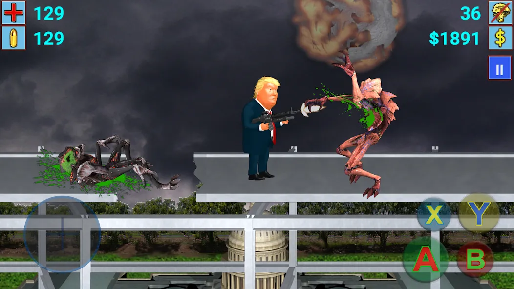 Aliens vs President [MOD: безлимитные деньги и всё разблокировано] Screenshot 5