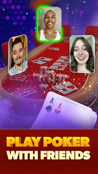Poker Face: Texas Holdem Poker [MOD: безлимитные фишки и все функции открыты] Screenshot 1