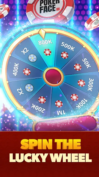 Poker Face: Texas Holdem Poker [MOD: безлимитные фишки и все функции открыты] Screenshot 3