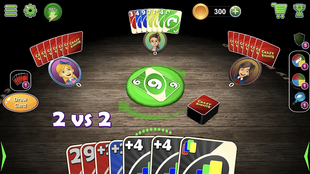 Crazy Eights 3D [MOD: открыты все колоды и темы] Screenshot 4