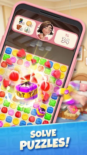 Zoey's Journey: Match &amp; Design [MOD: безлимитные монеты и подсказки] Screenshot 1