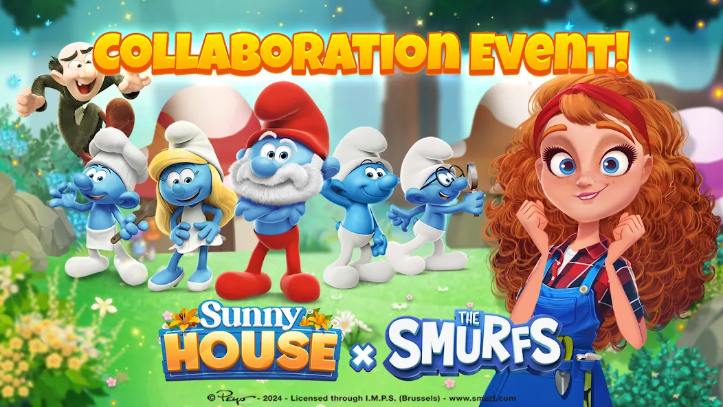 Merge Manor x The Smurf Collab [MOD: безлимитные монеты и алмазы] Screenshot 1