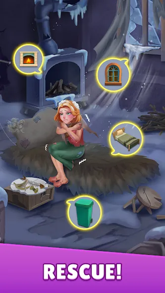 Dream Family - Match 3 Games [MOD: безлимитные жизни и ходы] Screenshot 2