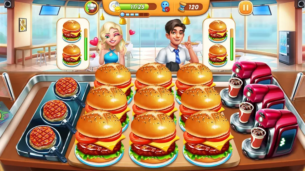 Cooking City - Cooking Games [MOD: безлимитные монеты и алмазы] Screenshot 3