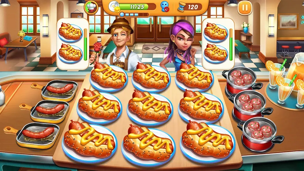 Cooking City - Cooking Games [MOD: безлимитные монеты и алмазы] Screenshot 4