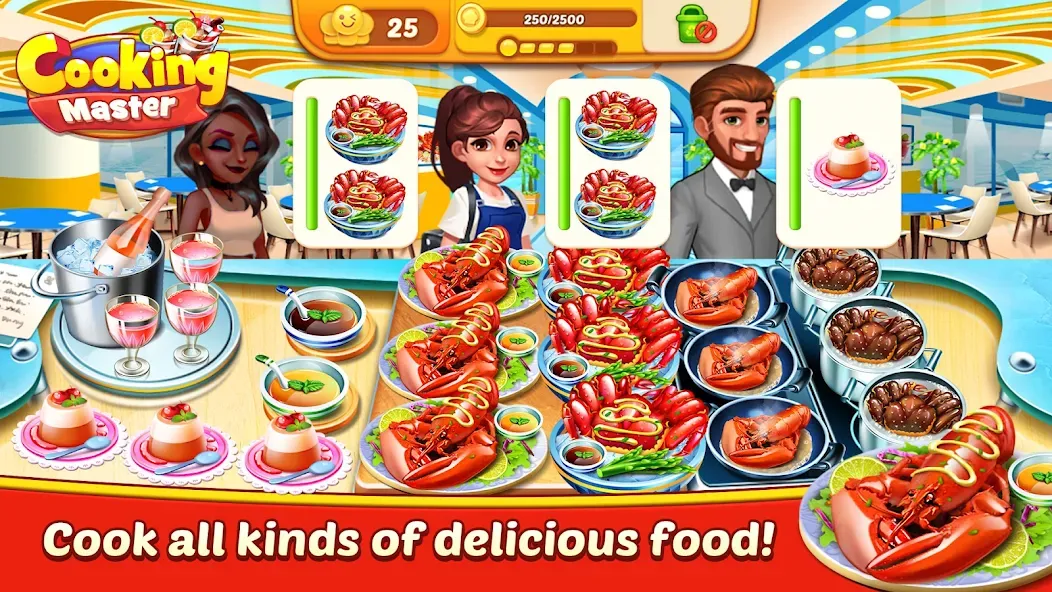 Cooking Master:Restaurant Game [MOD: безлимитные деньги и все рецепты] Screenshot 4