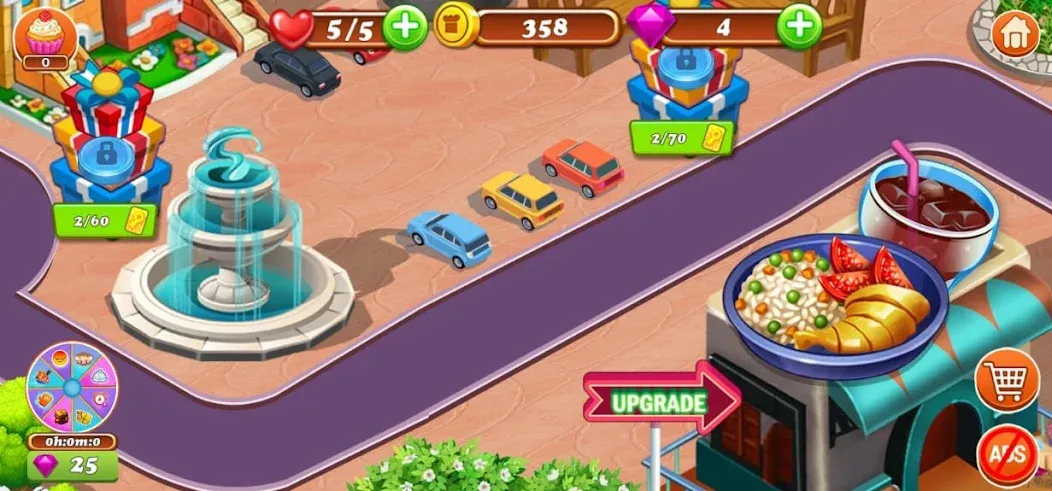 Food Game Crazy Super Chef [MOD: безлимитные деньги и открыты все рецепты] Screenshot 3