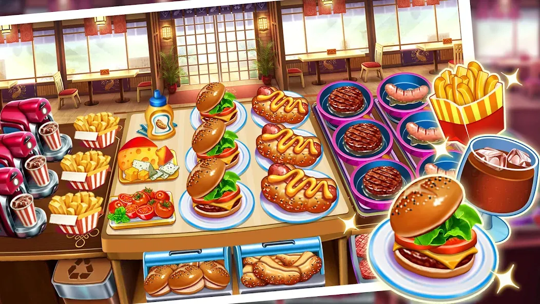 Food Game Crazy Super Chef [MOD: безлимитные деньги и открыты все рецепты] Screenshot 4