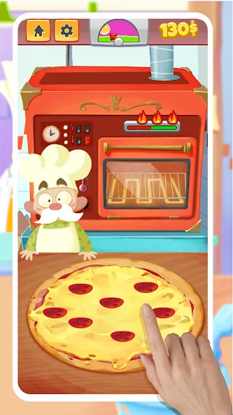 Pizza Maker - Cooking Games [MOD: безлимитные деньги и все рецепты] Screenshot 1