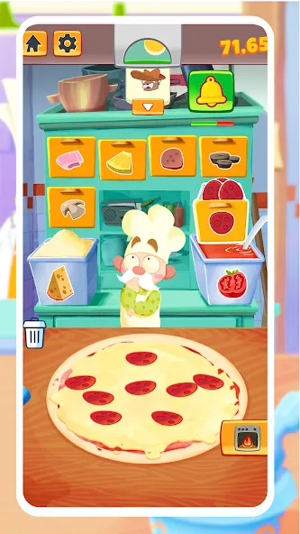 Pizza Maker - Cooking Games [MOD: безлимитные деньги и все рецепты] Screenshot 2