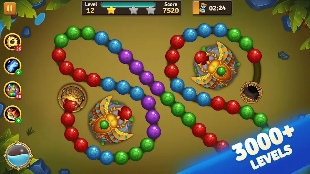 Jungle Marble Blast [MOD: безлимитные монеты и открыты все уровни] Screenshot 3