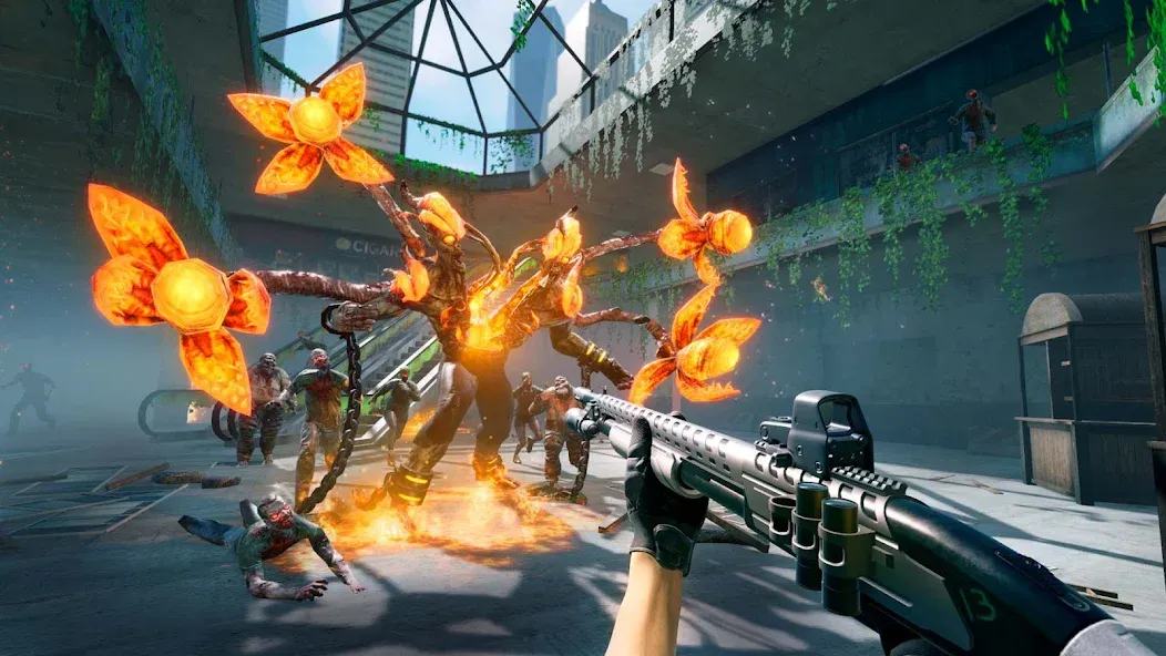 Zombie Fire 3D: Offline Game [MOD: безлимитные монеты и патроны] Screenshot 5
