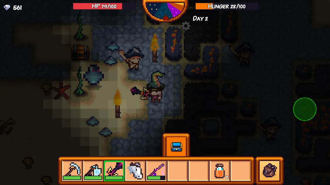 Pixel Survival Game 3 [MOD: безлимитные ресурсы и здоровье] Screenshot 1