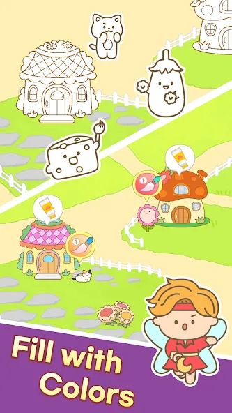 Color Town: My Lovely World [MOD: безлимитные монеты и открыты предметы] Screenshot 5