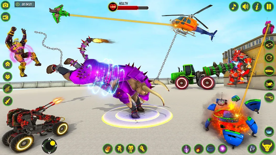 Bull Robot Car Game:Robot Game [MOD: безлимитные деньги и топливо] Screenshot 4
