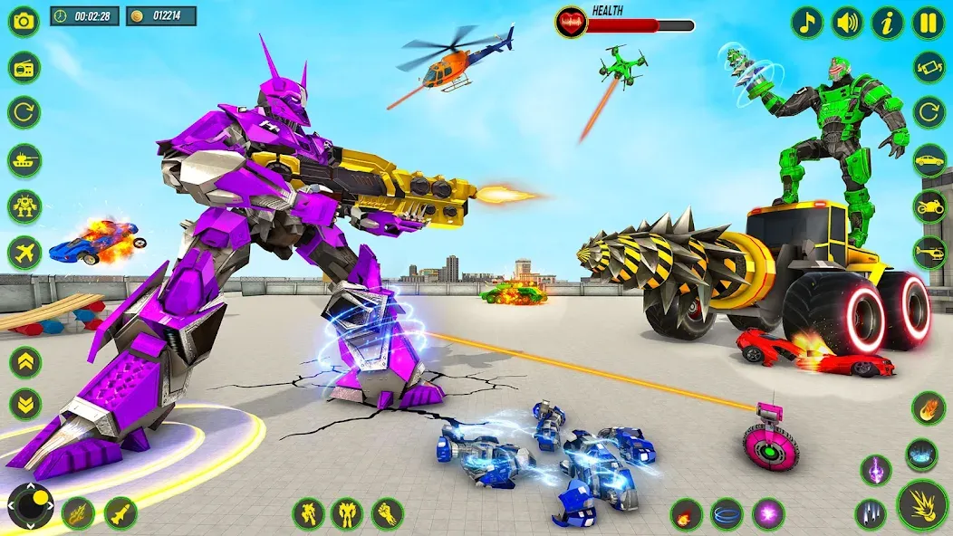 Bull Robot Car Game:Robot Game [MOD: безлимитные деньги и топливо] Screenshot 5