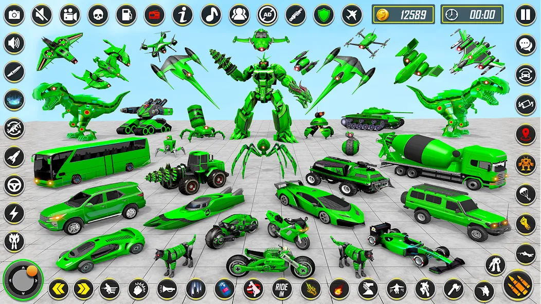 Dino Robot - Car Robot Games [MOD: разблокированы все роботы и машины] Screenshot 1