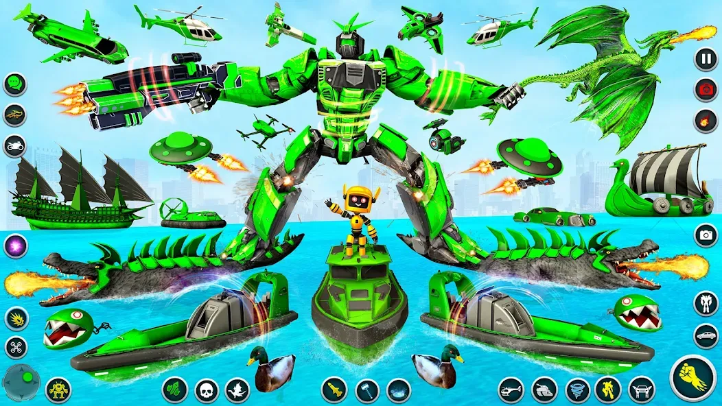 Dino Robot - Car Robot Games [MOD: разблокированы все роботы и машины] Screenshot 2