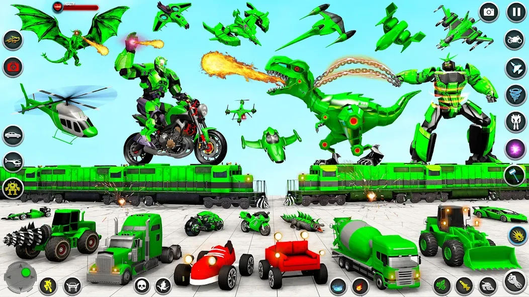 Dino Robot - Car Robot Games [MOD: разблокированы все роботы и машины] Screenshot 3