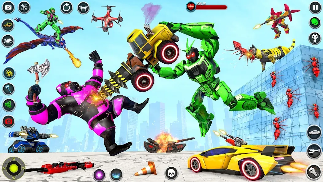 Dino Robot - Car Robot Games [MOD: разблокированы все роботы и машины] Screenshot 4