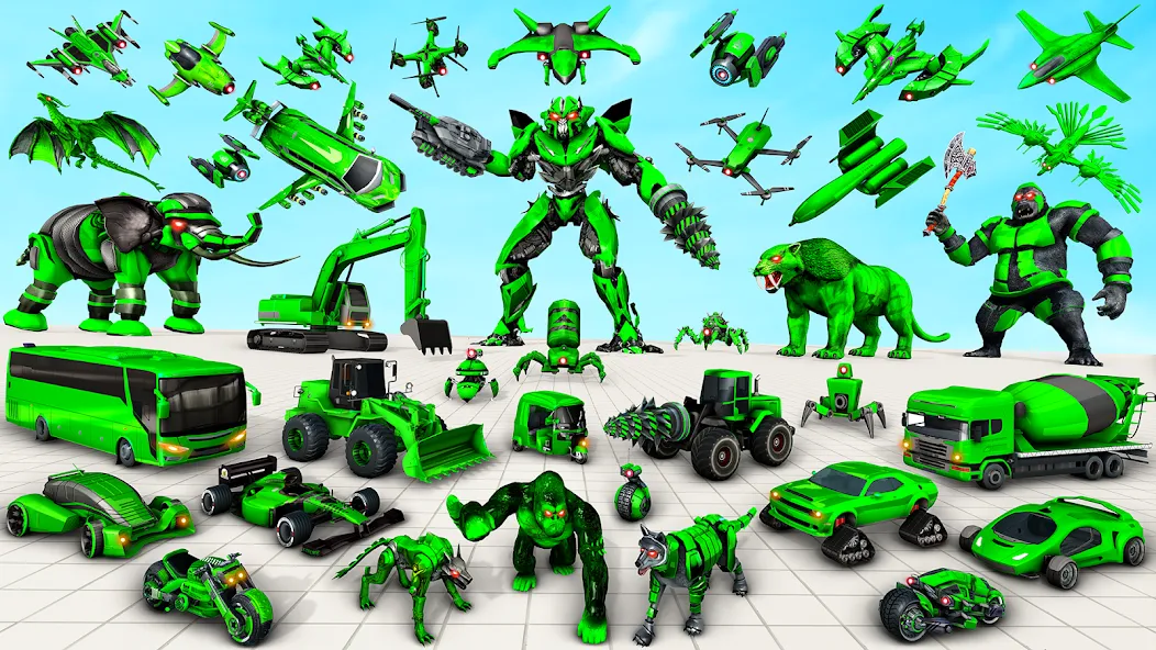 Multi Animal Robot Car Games [MOD: разблокированы все роботы и машины] Screenshot 2