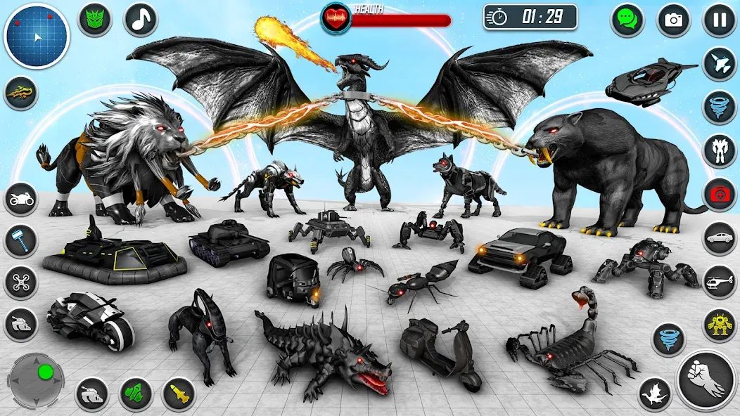 Multi Animal Robot Car Games [MOD: разблокированы все роботы и машины] Screenshot 4