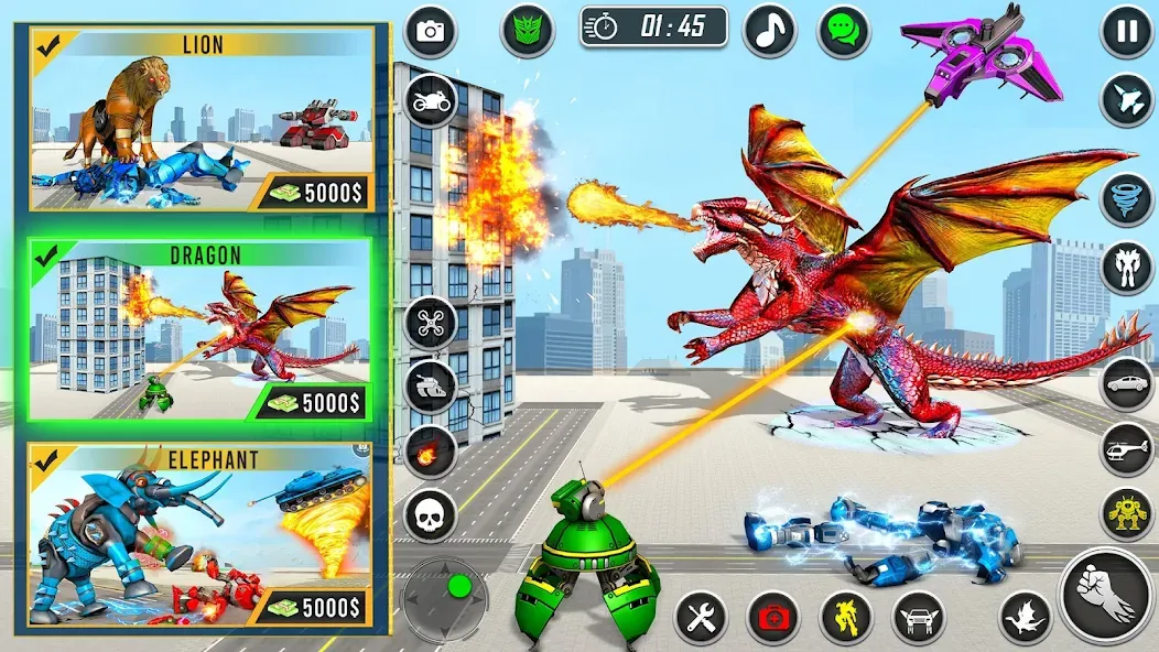 Multi Animal Robot Car Games [MOD: разблокированы все роботы и машины] Screenshot 5