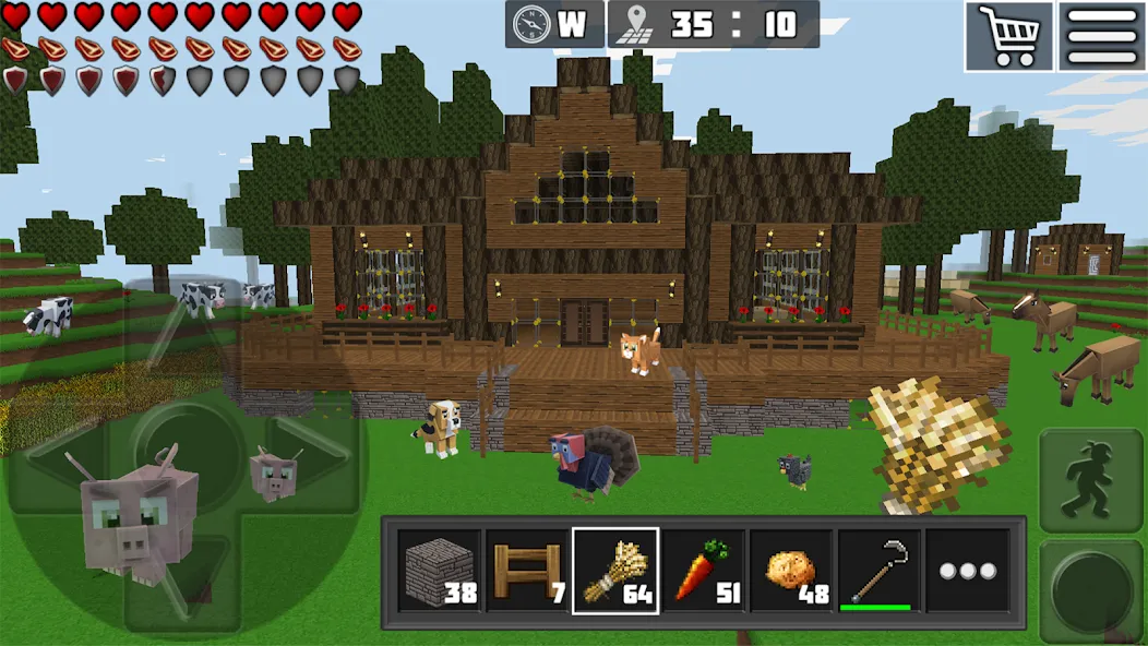 World Craft: Block Craftsman [MOD: безлимитные ресурсы и открыты все рецепты] Screenshot 2