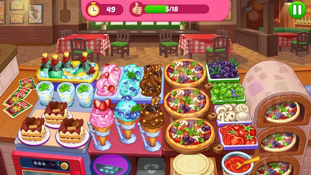 Crazy Cooking Diner: Chef Game [MOD: безлимитные деньги и все уровни] Screenshot 2
