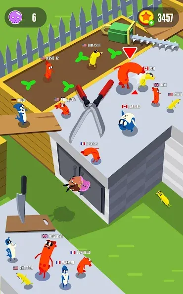 Sausage Wars.io [MOD: без рекламы и все скины] Screenshot 3