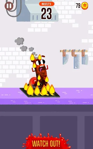 Run Sausage Run! [MOD: неуязвимость и безлимитные жизни] Screenshot 2