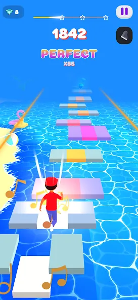 Melody Run - Cute Popcat Music [MOD: без рекламы и все песни открыты] Screenshot 1