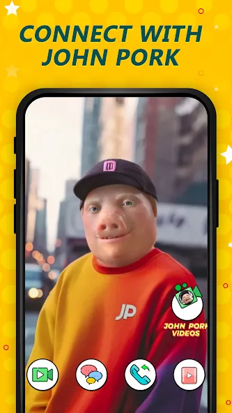 John Pork In Video Call [MOD: бесконечные звонки без ограничений] Screenshot 1