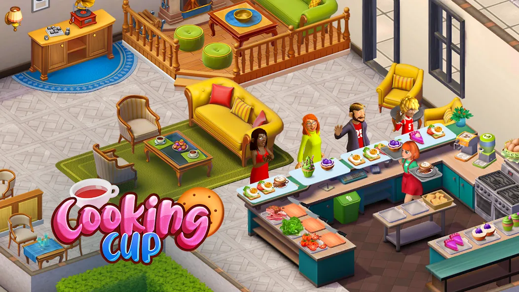 Cooking Cup: Fun Cafe Games [MOD: безлимитные деньги и ингредиенты] Screenshot 1