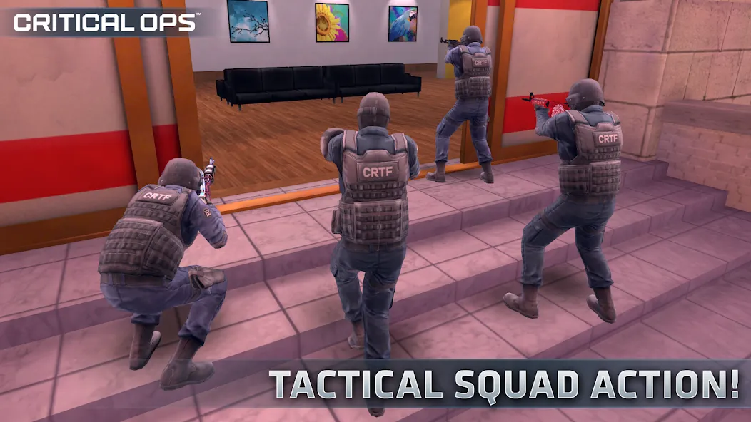 Critical Ops: Multiplayer FPS [MOD: безлимитные деньги и оружие] Screenshot 1