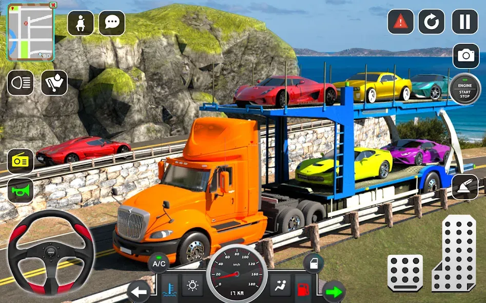 Trailer Truck Car Transport 3D [MOD: безлимитные деньги и всё открыто] Screenshot 4