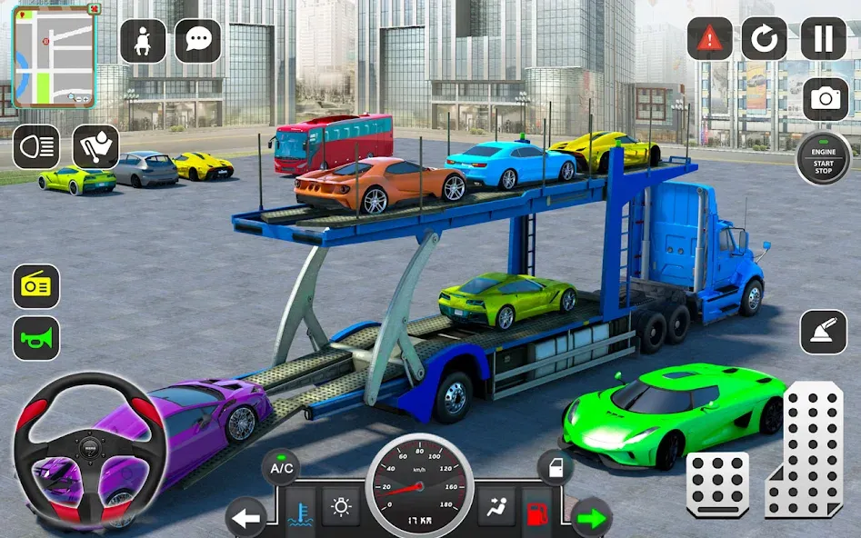Trailer Truck Car Transport 3D [MOD: безлимитные деньги и всё открыто] Screenshot 5