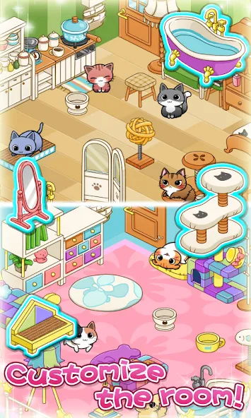Cat Room - Cute Cat Games [MOD: милые котики и новые комнаты] Screenshot 4