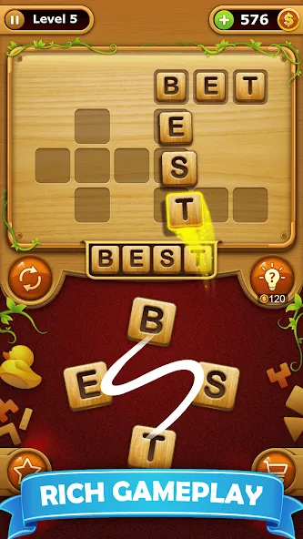 Word Connect - Word Games [MOD: безлимитные подсказки и открыты все уровни] Screenshot 2