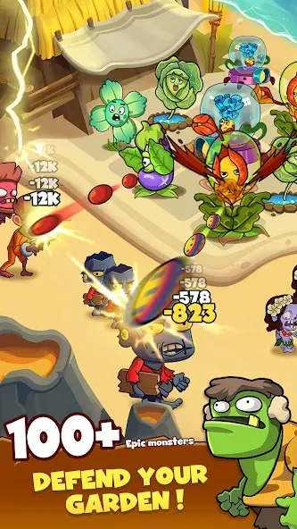 Zombie Defense - Plants War [MOD: безлимитные деньги и мощные растения] Screenshot 2