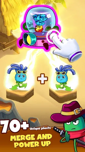 Zombie Defense - Plants War [MOD: безлимитные деньги и мощные растения] Screenshot 3
