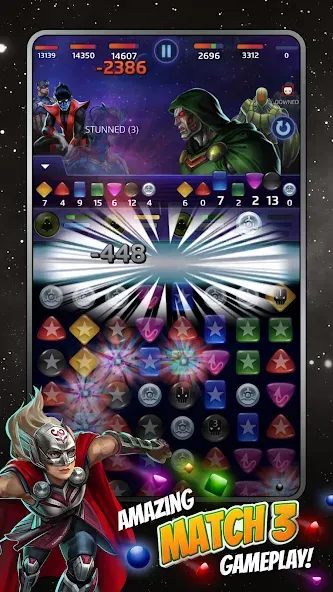 MARVEL Puzzle Quest: Hero RPG [MOD: безлимитные ресурсы и герои] Screenshot 1